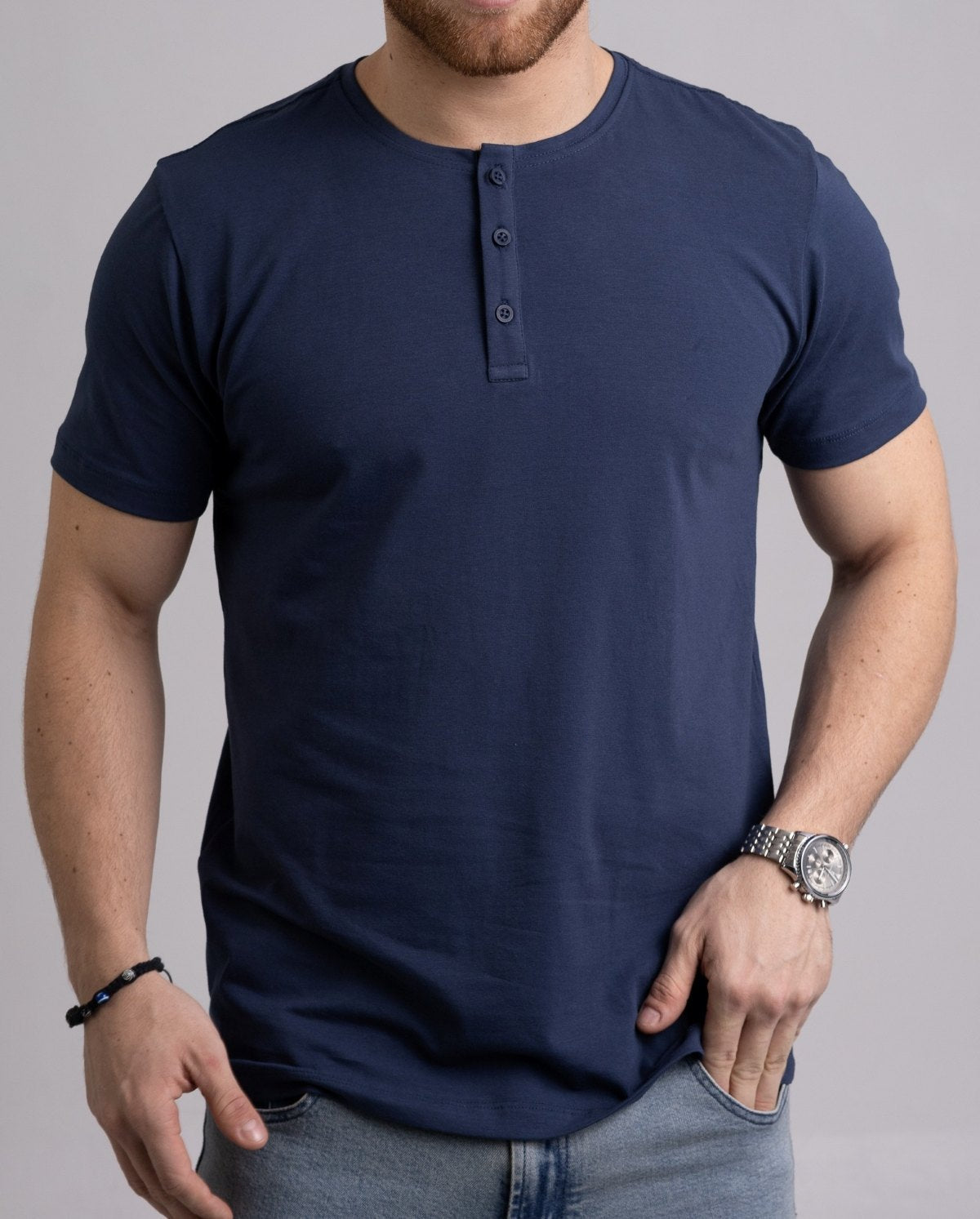 Camiseta Henley Algodão Egípcio - Luxor