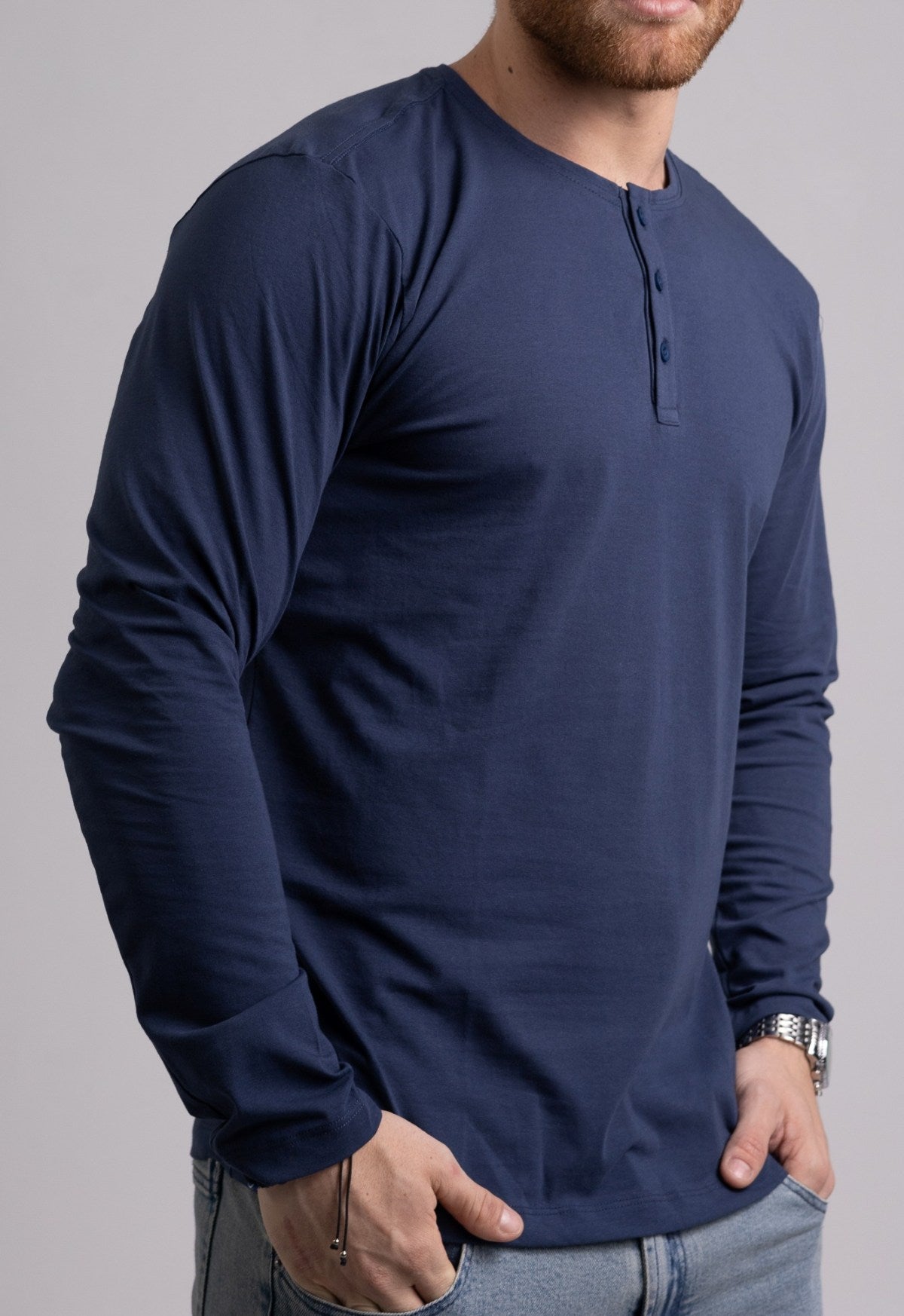 Kit 3x Blusa Henley de Manga Longa em Algodão Egípcio - Legacy - R$ 199,00 cada