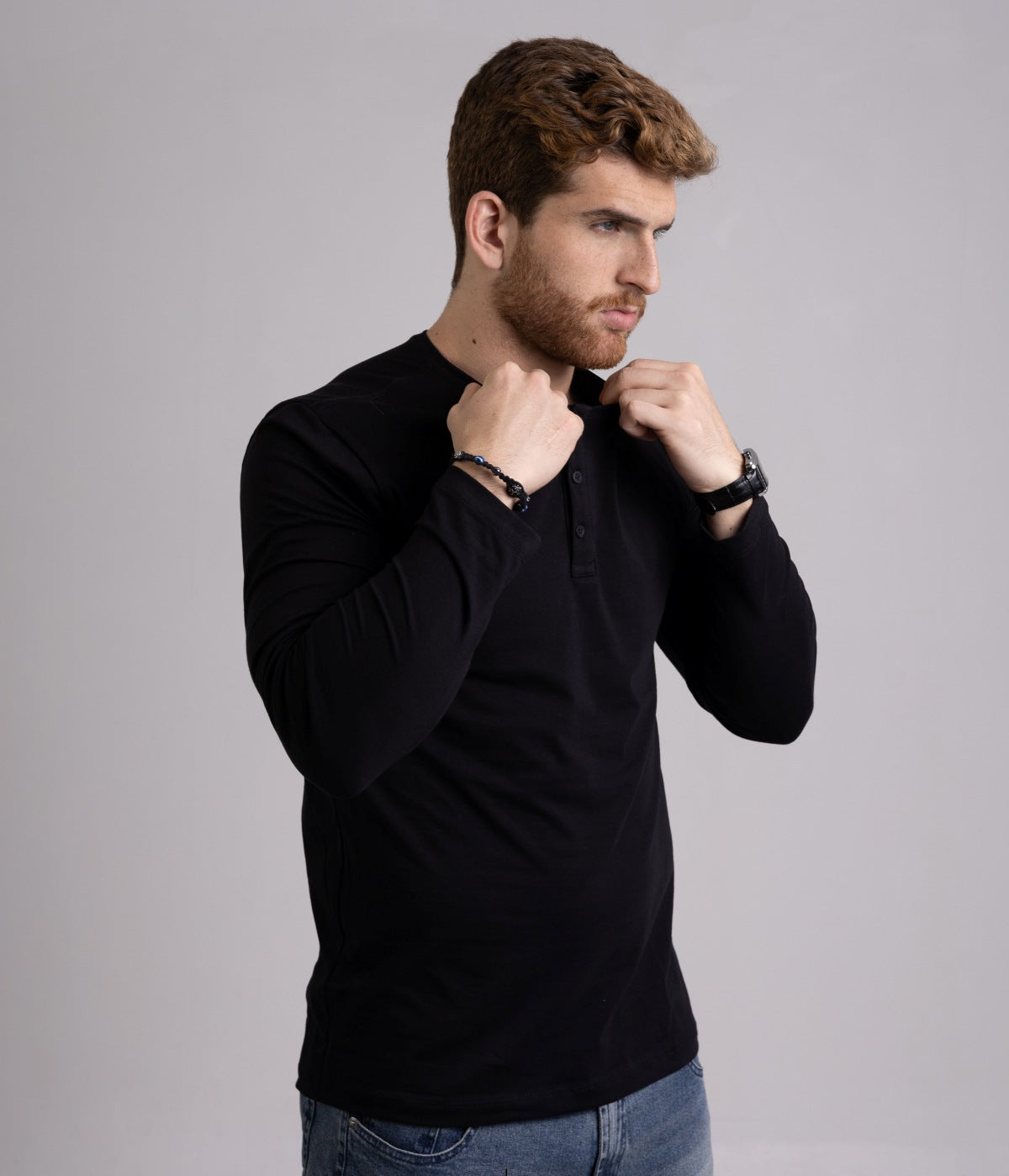 Kit 3x Blusa Henley de Manga Longa em Algodão Egípcio - Legacy - R$ 199,00 cada