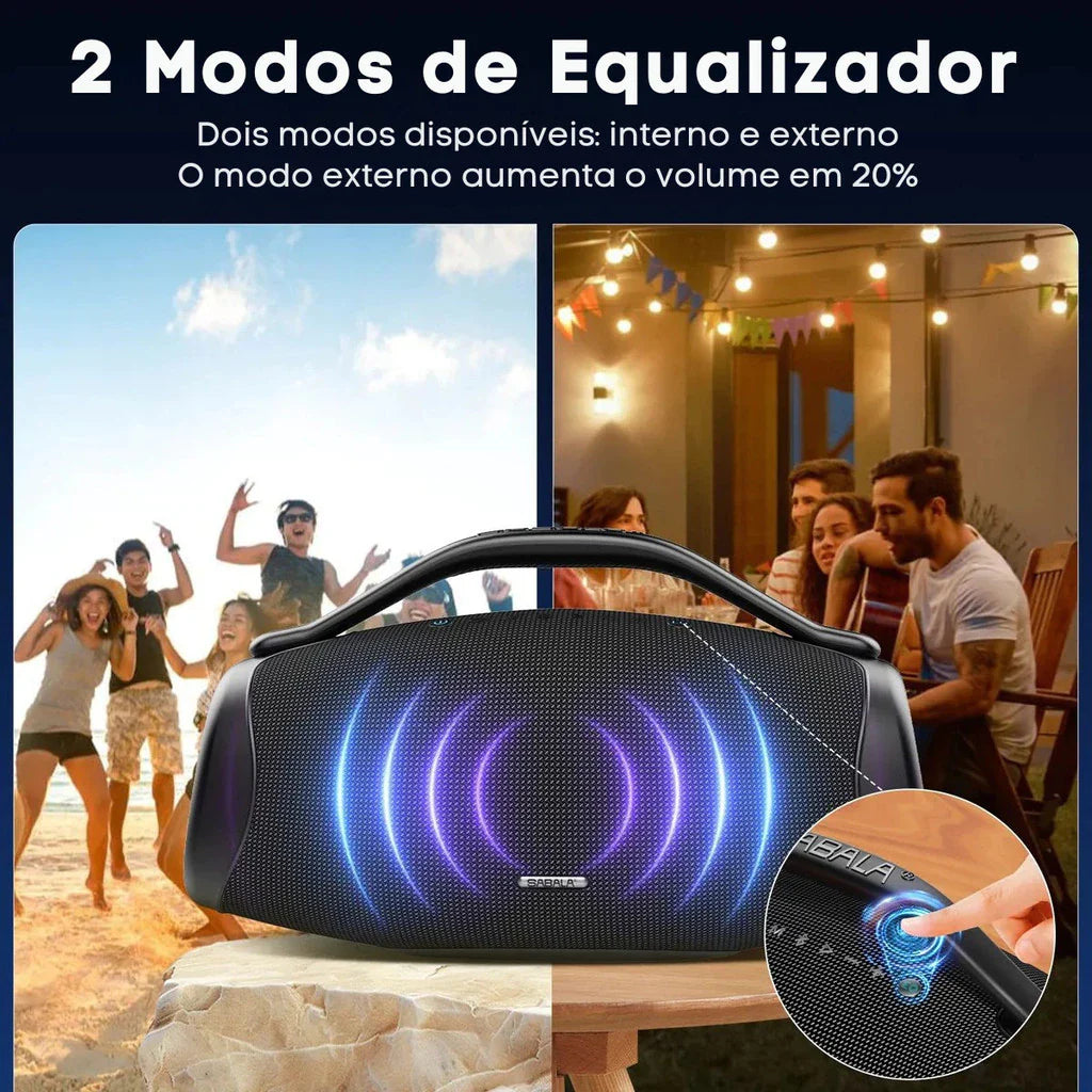 đ„ QUEIMA DE ESTOQUE!! đ„ Caixa de Som Sabala Boombox DR-909 Bluetooth 200w 39000mah Tws Ipx6.