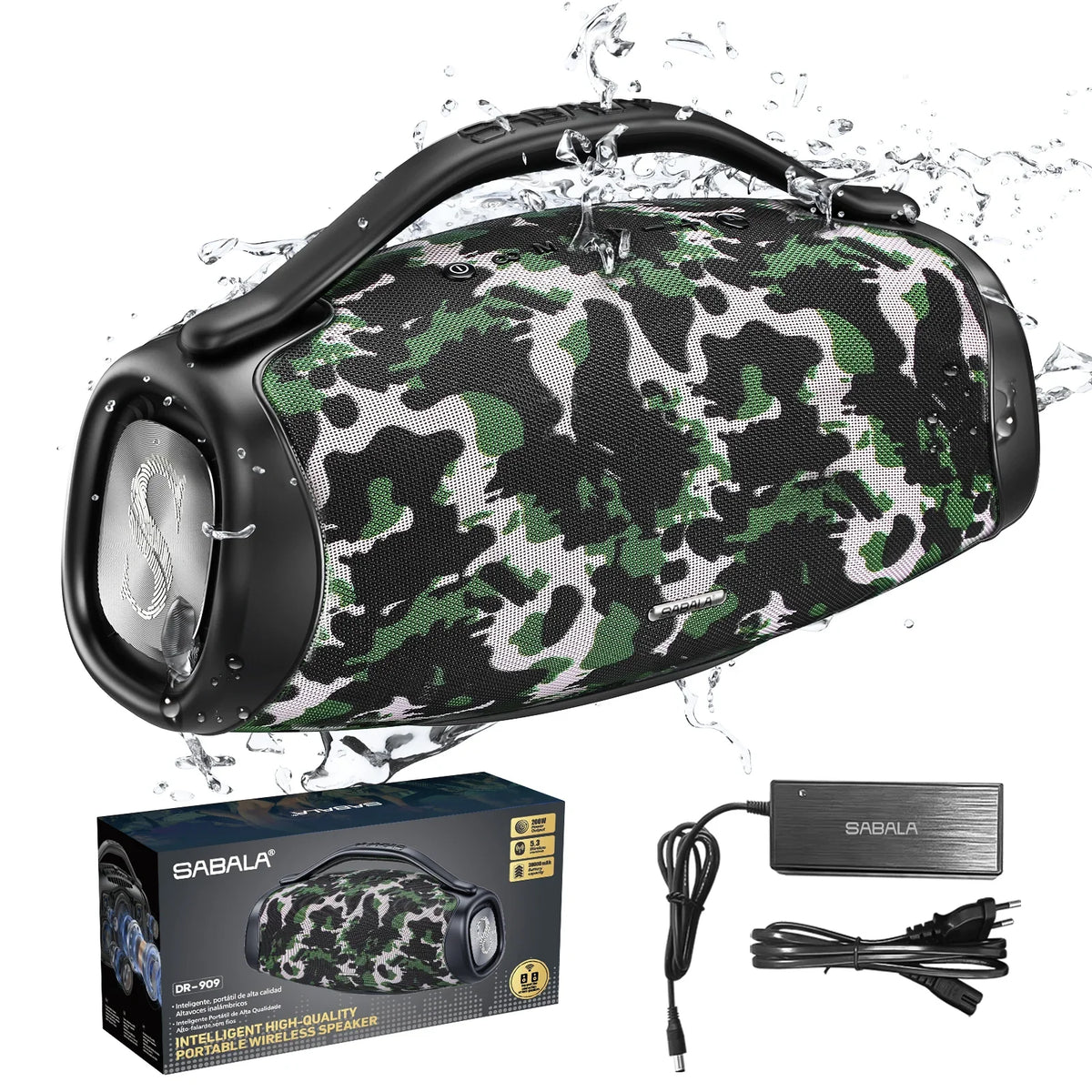 🔥  QUEIMA DE ESTOQUE!! 🔥 Caixa de Som Sabala Boombox DR-909 Bluetooth 200w 39000mah Tws Ipx6.