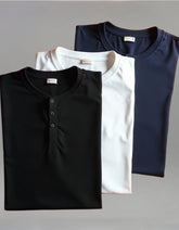 Kit 3x Blusa Henley de Manga Longa em Algodão Egípcio - Legacy - R$ 199,00 cada