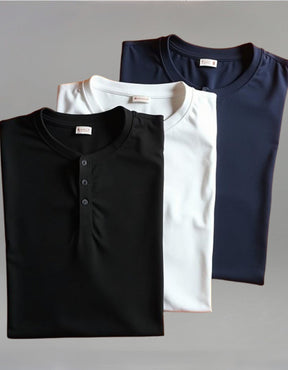 Kit 3x Blusa Henley de Manga Longa em Algodão Egípcio - Legacy - R$ 199,00 cada