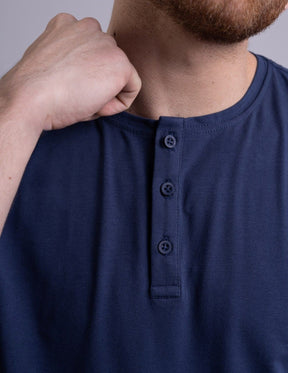 Camiseta Henley Algodão Egípcio - Luxor