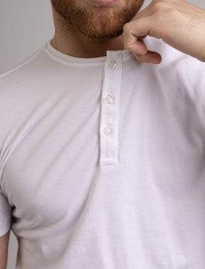 Camiseta Henley Algodão Egípcio - Luxor