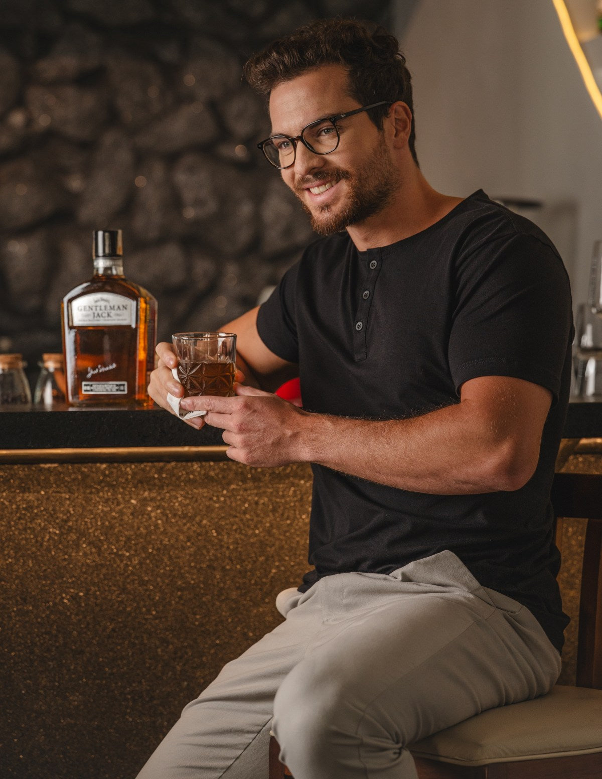 Camiseta Henley Algodão Egípcio - Luxor