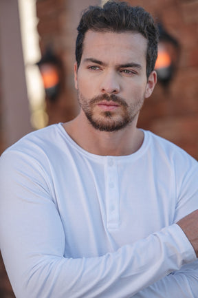 Kit 3x Blusa Henley de Manga Longa em Algodão Egípcio - Legacy - R$ 199,00 cada