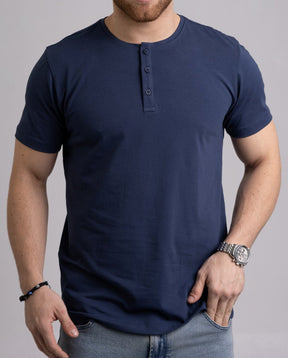 Camiseta Henley Algodão Egípcio - Luxor