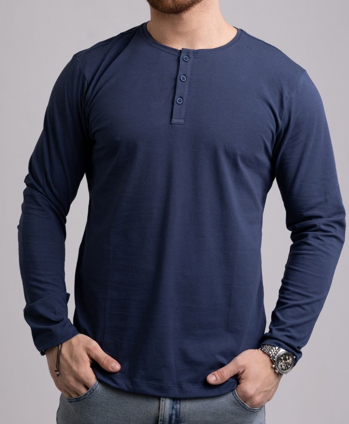 Kit 3x Blusa Henley de Manga Longa em Algodão Egípcio - Legacy - R$ 199,00 cada