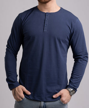 Kit 3x Blusa Henley de Manga Longa em Algodão Egípcio - Legacy - R$ 199,00 cada