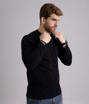 Kit 3x Blusa Henley de Manga Longa em Algodão Egípcio - Legacy - R$ 199,00 cada