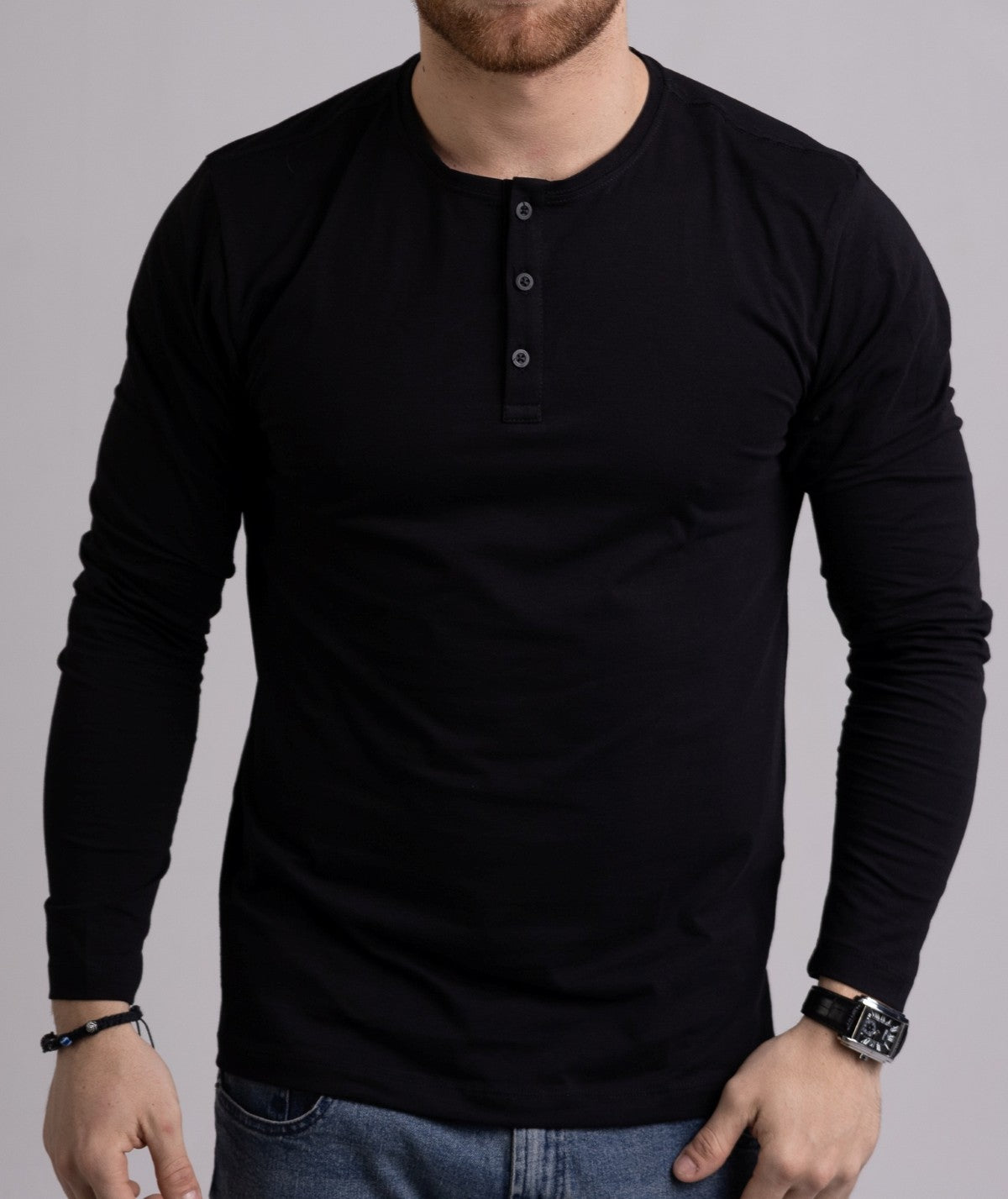 Kit 3x Blusa Henley de Manga Longa em Algodão Egípcio - Legacy - R$ 199,00 cada